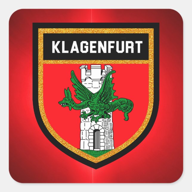 Klagenfurt Flag Square Sticker (Front)