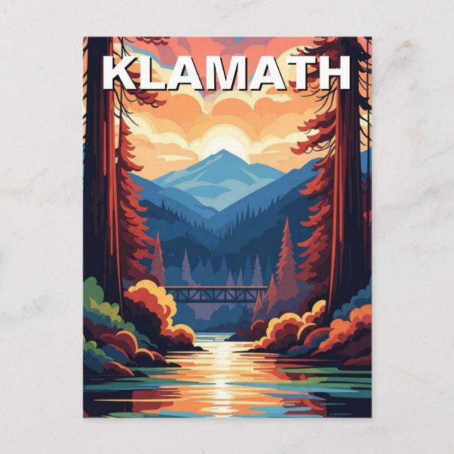 Klamath California Travel Postcard (Front)