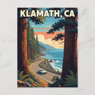 Klamath California Travel Postcard