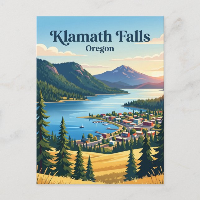 Klamath Falls, Oregon Postcard (Front)