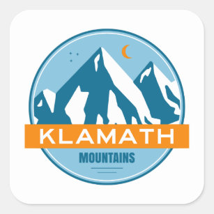 Klamath Mountains California Oregon Square Sticker
