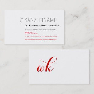 Klar und Dominant Business Card