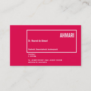Klare Linie Visitenkarte Business Card