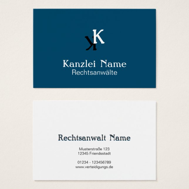 Klassisch blau  (Front & Back)