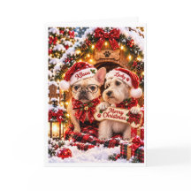 Klaus & Lucky Merry Christmas Dog Lovers Holiday C