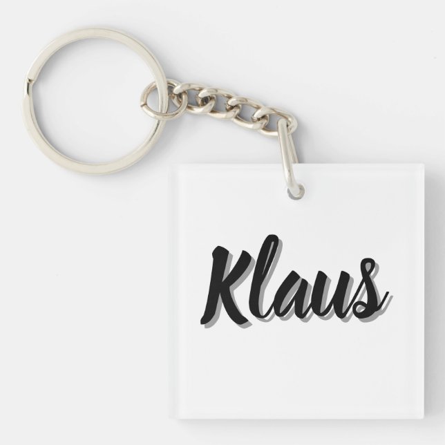 Klaus Mens Name, Key Ring (Front)
