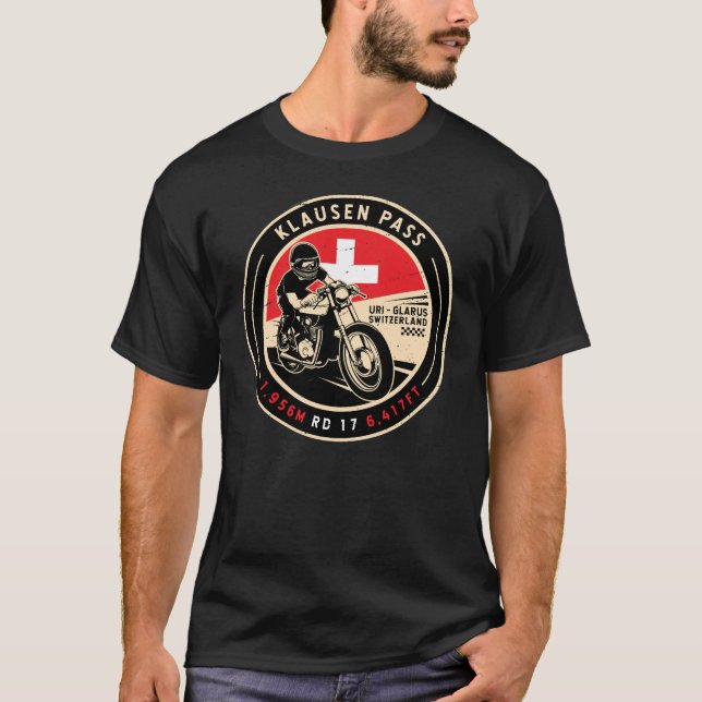 Klausen Pass | Switzerland | Motorcycle T-Shirt (Front)