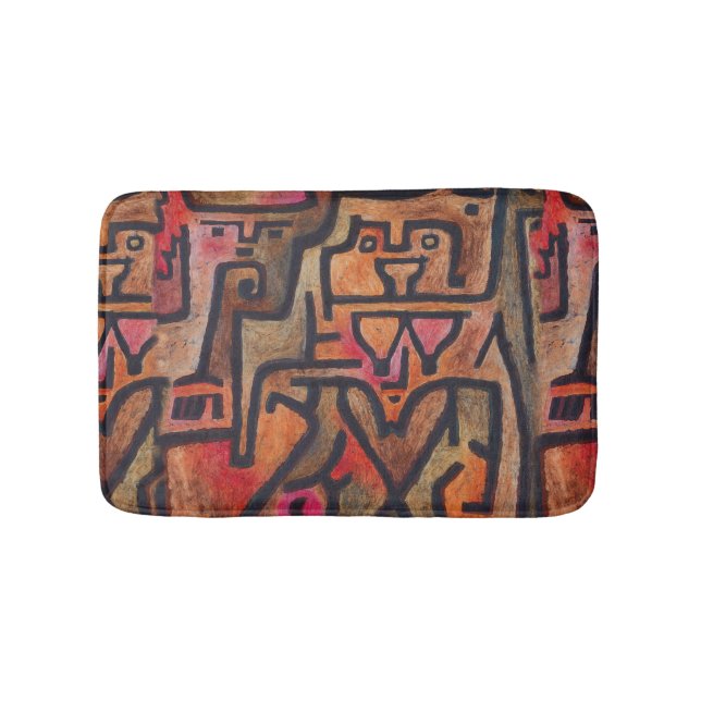 Klee Abstract Forest Expressionist Modern Art Bath Mat (Front)