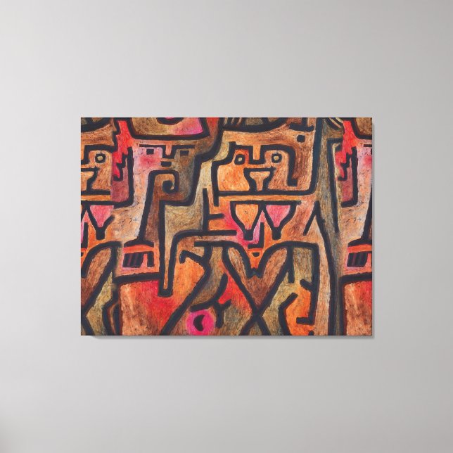 Klee Abstract Forest Expressionist Modern Art Canvas Print (Front)