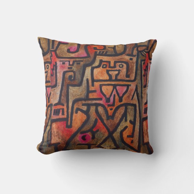 Klee Abstract Forest Expressionist Modern Art Cushion (Front)
