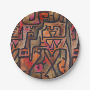Klee Abstract Forest Expressionist Modern Art Paper Plate