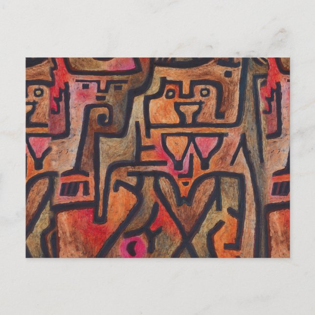 Klee Abstract Forest Expressionist Modern Art Postcard (Front)