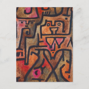 Klee Abstract Forest Expressionist Modern Art Postcard