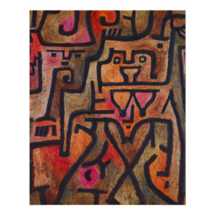 Klee Abstract Forest Expressionist Modern Art Poster