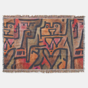 Klee Abstract Forest Expressionist Modern Art Throw Blanket