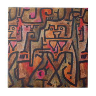 Klee Abstract Forest Expressionist Modern Art Tile
