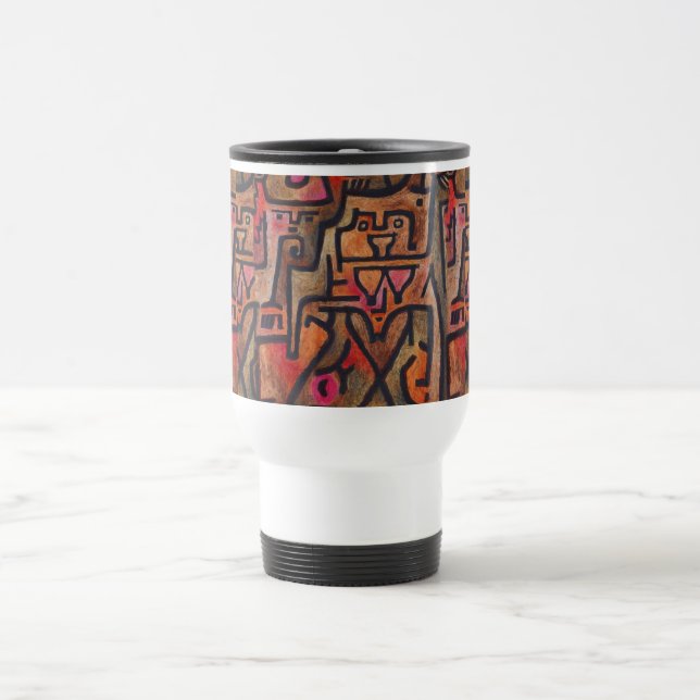 Klee Abstract Forest Expressionist Modern Art Travel Mug (Center)