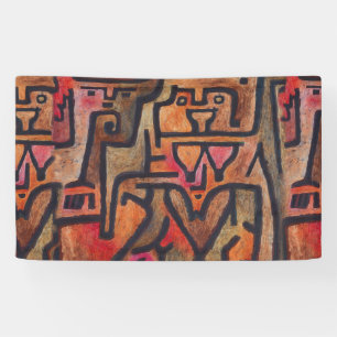 Klee Abstract Red Abstract Expressionist Nature Banner