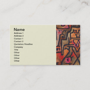 Klee Abstract Red Abstract Expressionist Nature Business Card