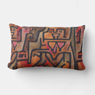 Klee Abstract Red Abstract Expressionist Nature Lumbar Cushion