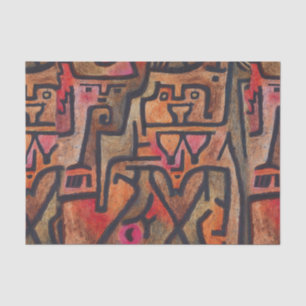 Klee Abstract Red Abstract Expressionist Nature Tissue Paper
