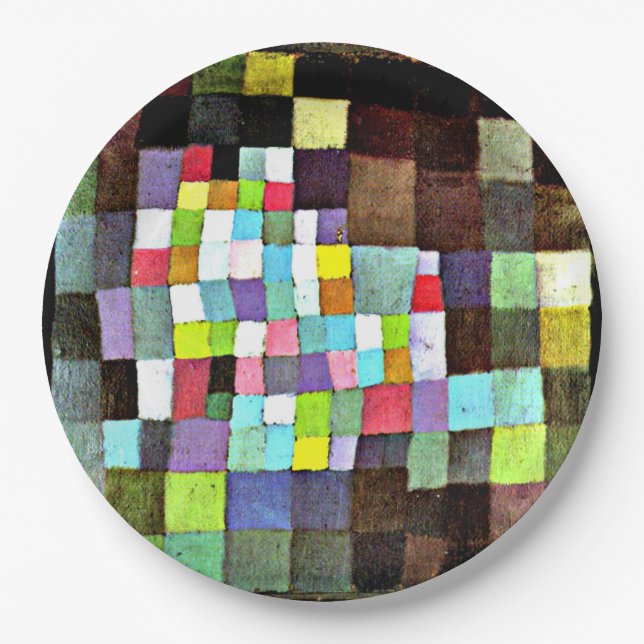 Klee - Abstraction with Reference... Paper Plate (Front)