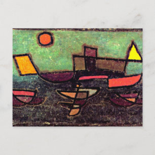 Klee - Afbahrender Dampfer Postcard