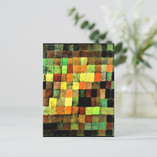 Klee - Ancient Sound Abstract on Black Postcard