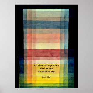 Klee - Architecture of the Plain with Quotation Poster
