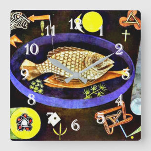 Klee - Aroundfish Square Wall Clock