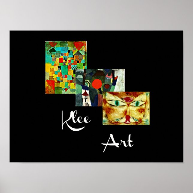 Klee artwork, Paul Klee collage, Poster (Front)