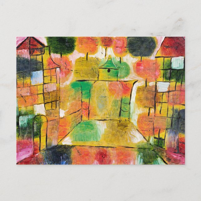 Klee - Baum und Architektur - Rhythmen, Postcard (Front)