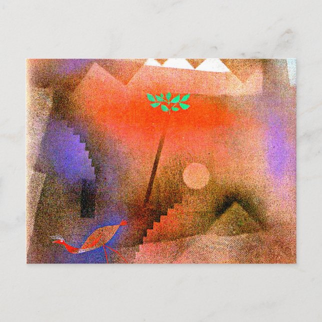 Klee - Bird Wandering Off Postcard (Front)