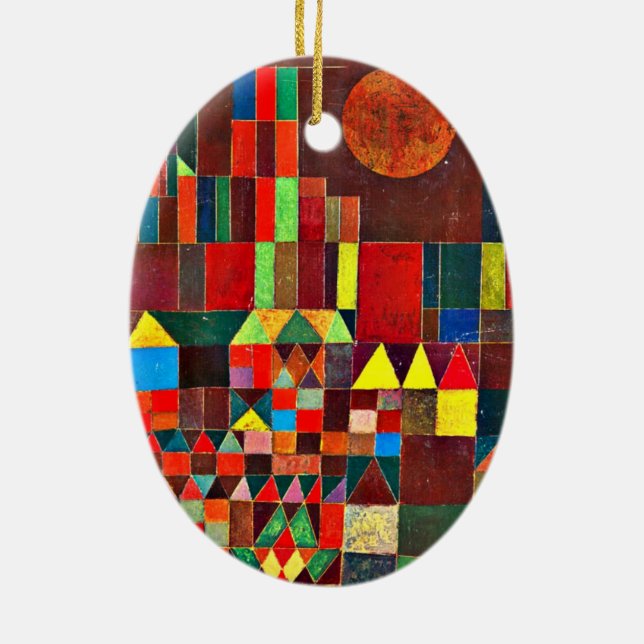 Klee - Castle and Sun, 1928 Ceramic Tree Decoration (Back)