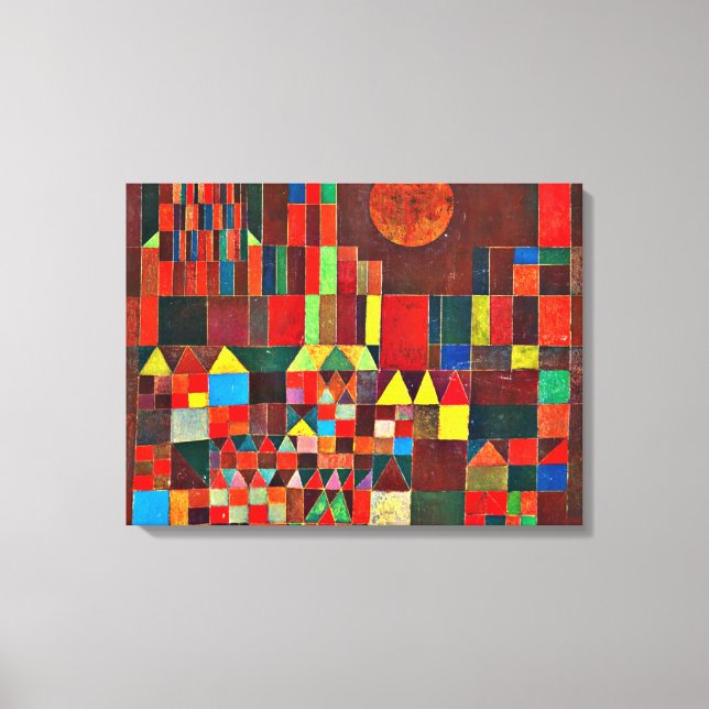 Klee - Castle and Sun Canvas Print (Front)