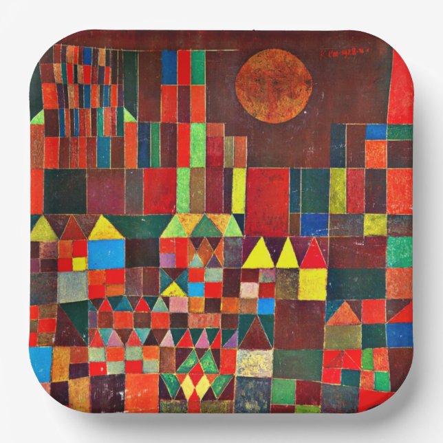 Klee - Castle and Sun Paper Plate (Front)