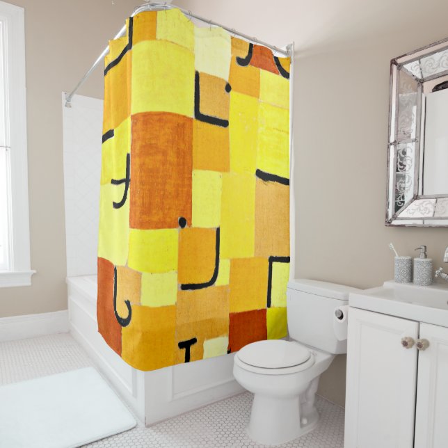 Klee - Characters in Yellow Shower Curtain (In Situ)