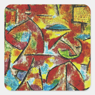 Klee - Child and Aunt, Square Sticker