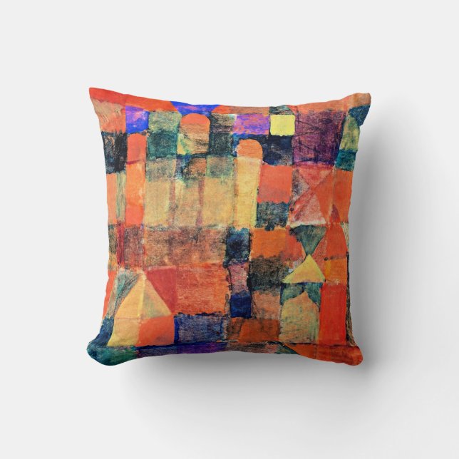 Klee - City with the Three Domes Cushion (Front)