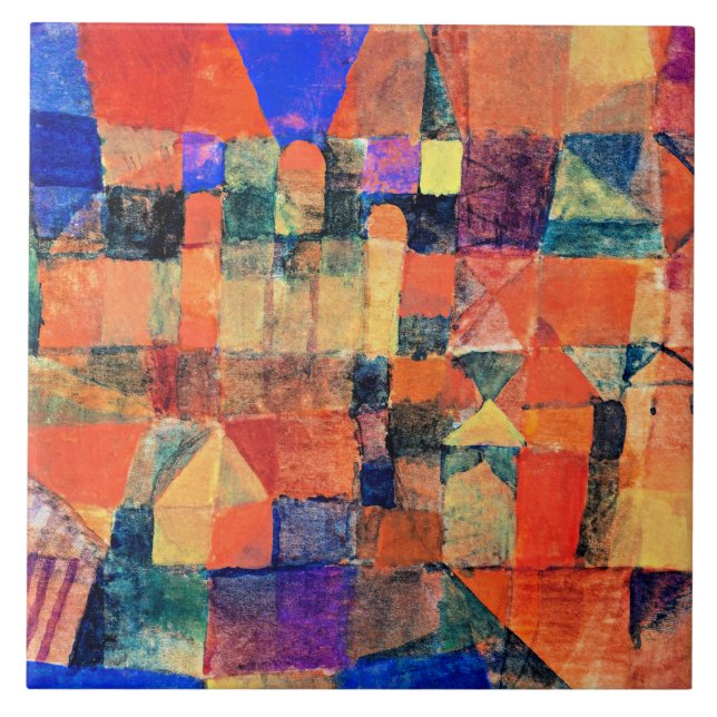 Klee - City with the Three Domes Tile (Front)