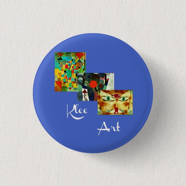Klee collage art 3 cm round badge (Front)