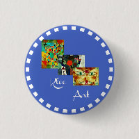 Klee collage art with circle frame