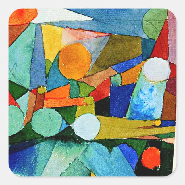 Klee - Colour-Shapes Square Sticker (Front)
