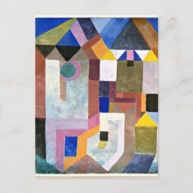 Klee - Colourful Architecture Postcard (Front)