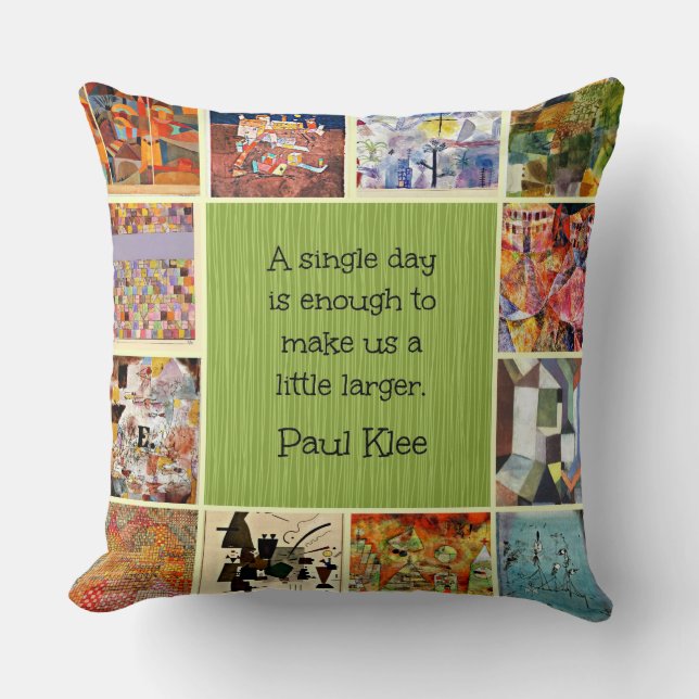 Klee - Colourful Collage Cushion (Front)
