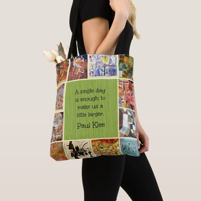 Klee - Colourful Collage Tote Bag (Close Up)