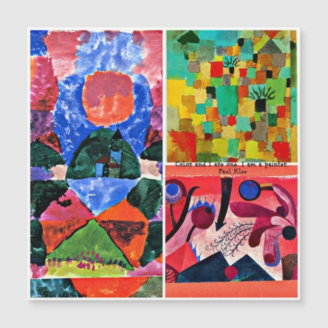 Klee - Colourful collage with quotation (Front)