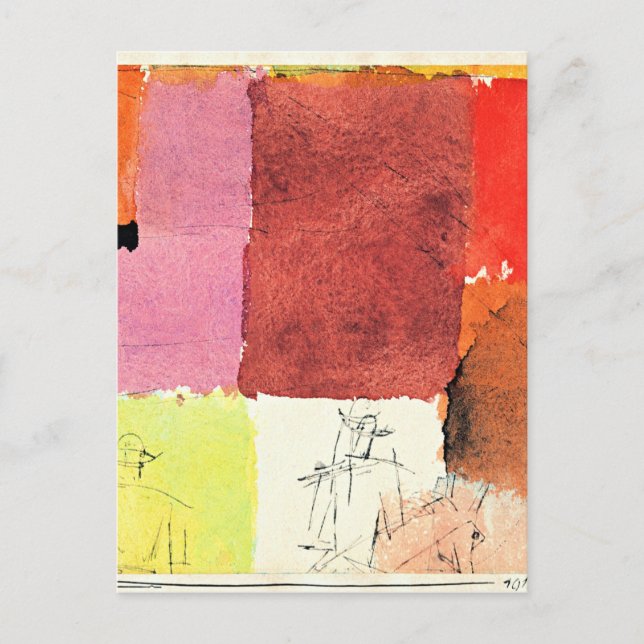 Klee - Composition with Figures,   Postcard (Front)