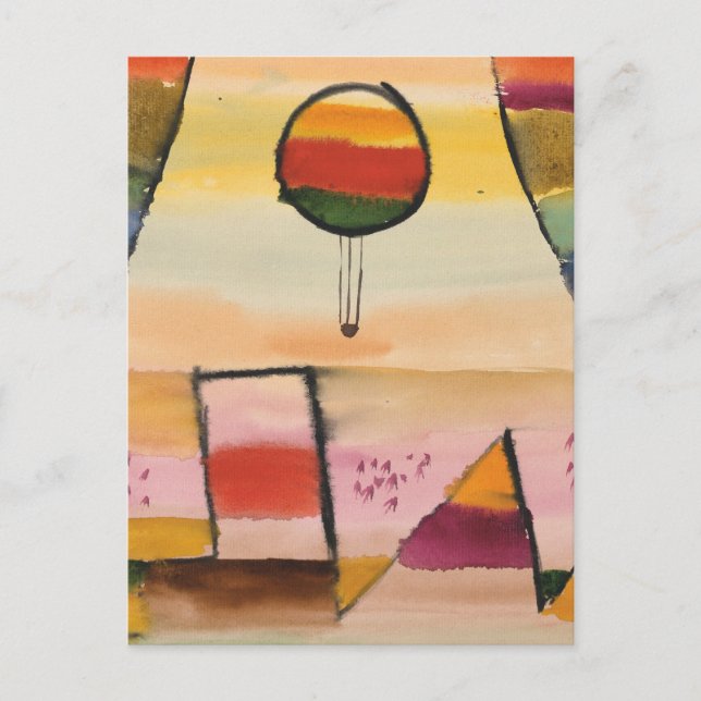 Klee - Der Ballon im Fenster Postcard (Front)
