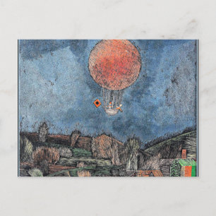 Klee - Der Luftballoon, abstract artwork Postcard